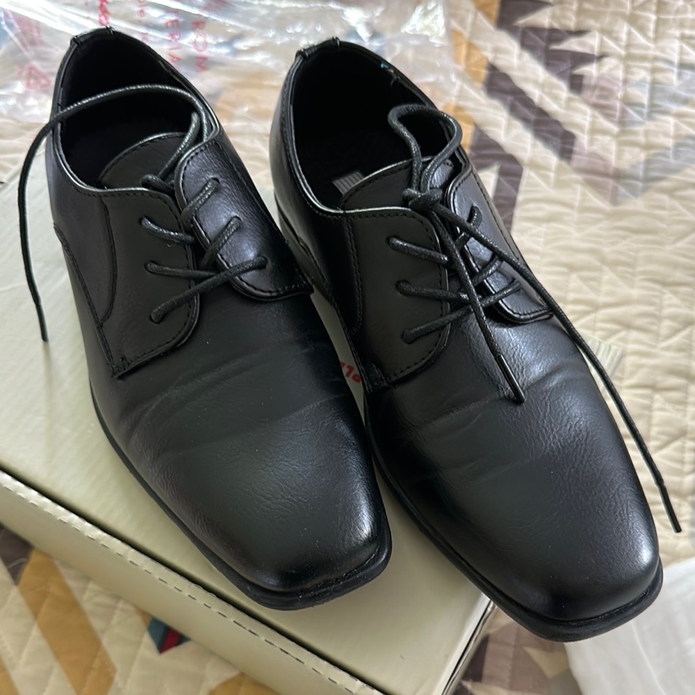 Classic Black Boys Dress Shoes